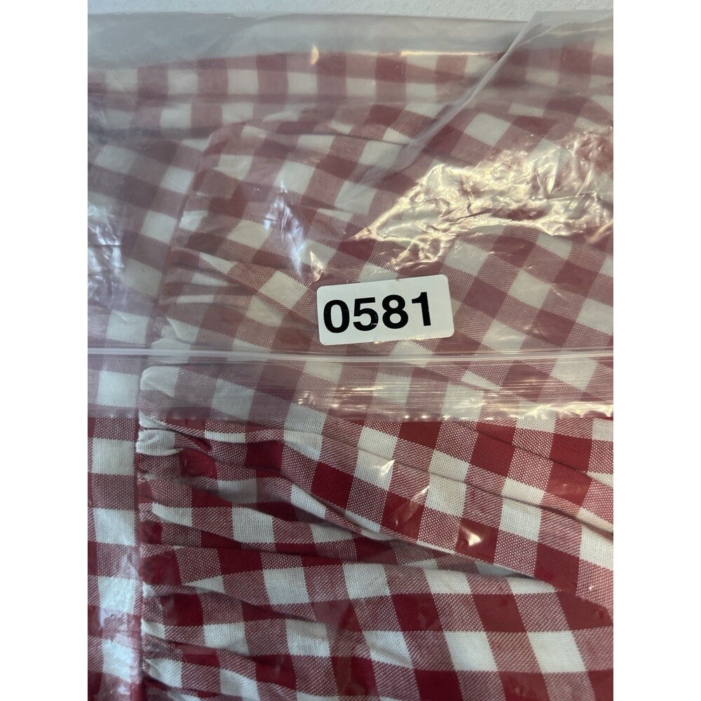 Est 1946 Red & White Gingham Check Sleeveless Peplum Blouse Size Large - Picture 8 of 8